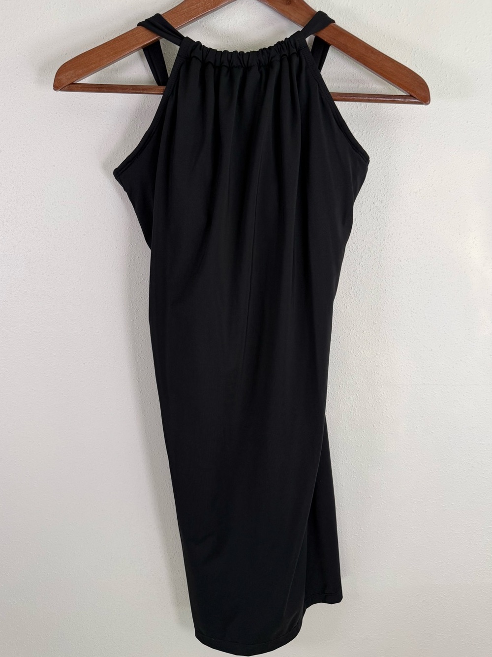 Athleta Black Halter Dress Small Sleeveless Stretch Travel